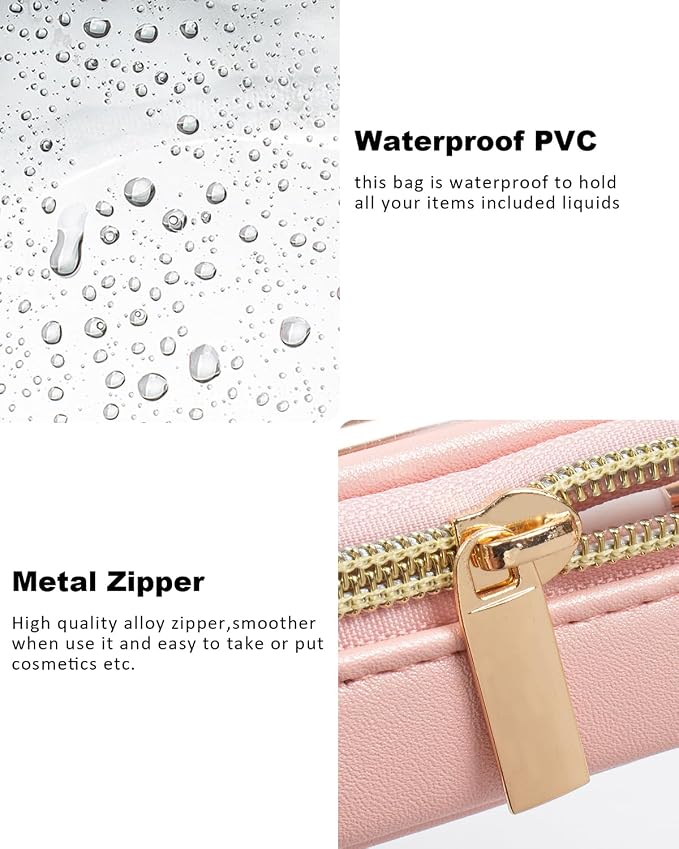 Clear Makeup Bag Small, TSA Approved Portable Toiletry Bag - Image 6