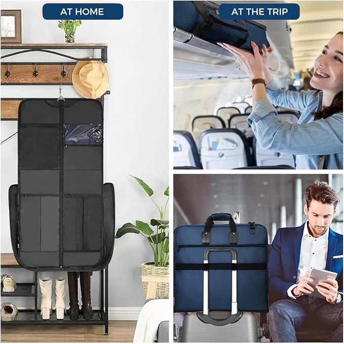 Noozion Garment Bag for Travel Large Carry On Suit Bag Hanging Travel Suit Bags - Image 6