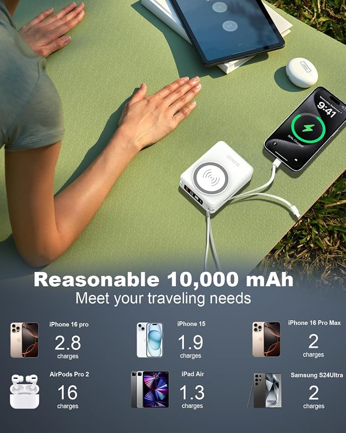 for Magsafe Portable Charger Power Bank 10000mAh, 22.5W Battery Pack Fast - Image 9