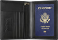 Ringsun Leather Passport Cover for Men Women, RFID Passport Wallet Case Travel by RINGSUN