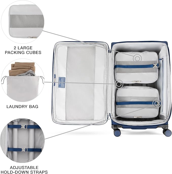 Travelpro VersaPack+ Lightweight Softside Expandable Checked Luggage, 8 Spinner - Image 5