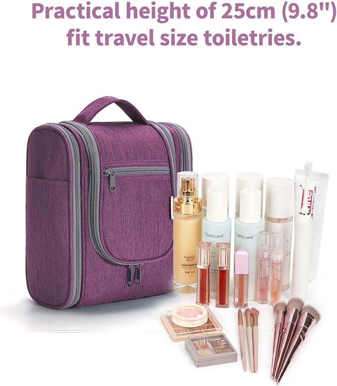 Narwey Small Hanging Toiletry Bag Women Travel Makeup Bag Organizer Toiletries - Image 5