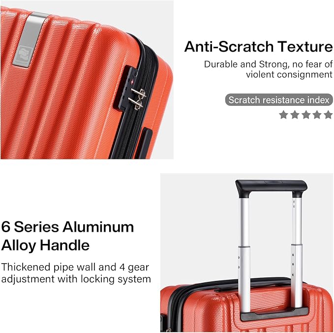 Hanke Expandable Hard Shell Luggage Sets 2 piece Carry on Luggage - Image 6