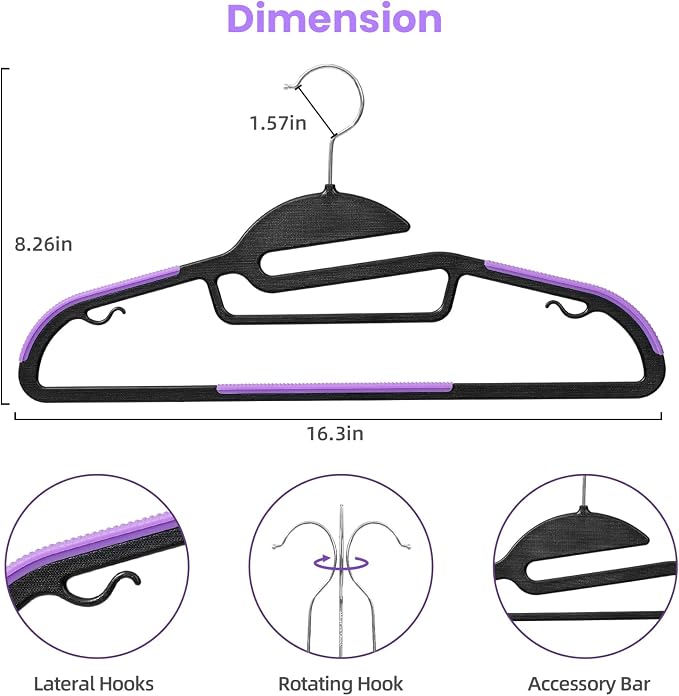 BAGAIL Plastic Hangers 50 Pack - Image 2