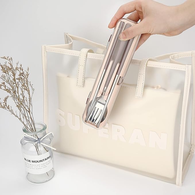 DEVICO Portable Utensils, Travel Reusable Silverware Flatware Set - Image 4