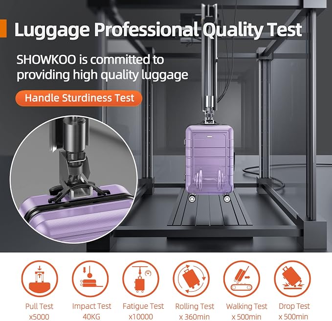 SHOWKOO Luggage Sets Expandable PC+ABS Durable Suitcase Double Wheels TSA Lock - Image 8
