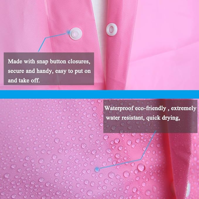 Rain Coats - Reusable EVA Rain Ponchos - Image 5