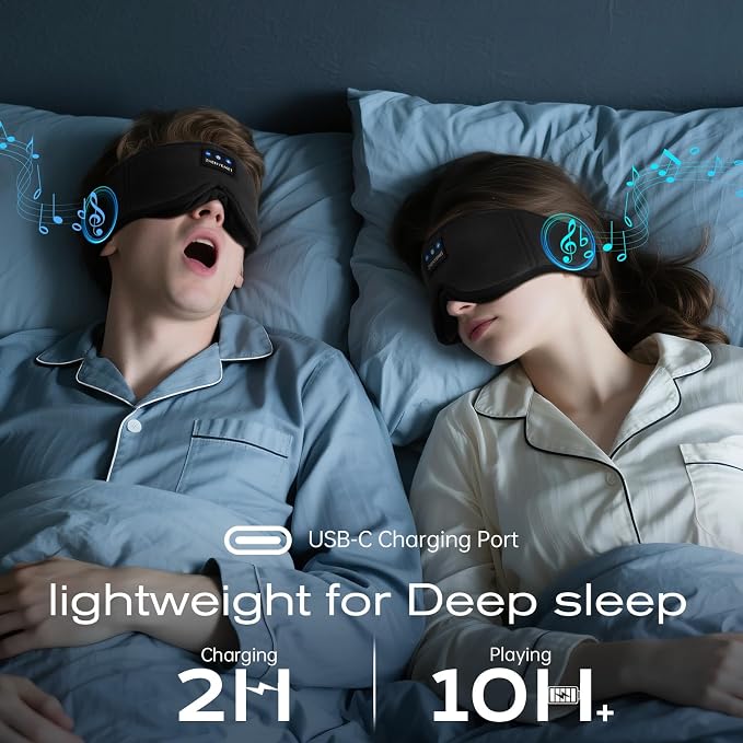 3D Sleep Mask with Bluetooth Headphones, Sleeping Headphones - Image 8