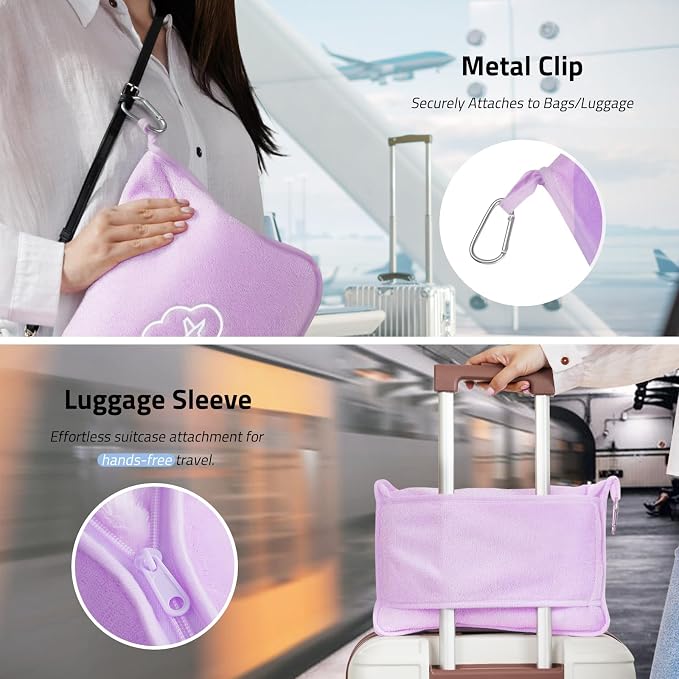 Travel Blanket, 3-in-1 Ultra-Soft, Warm & Lightweight Travel Blanket Airplane - Image 5