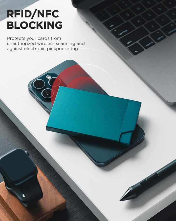 VULKIT Pop up Card Holder Minimalist Credit Card Holder RFID Blocking Slim - Image 4