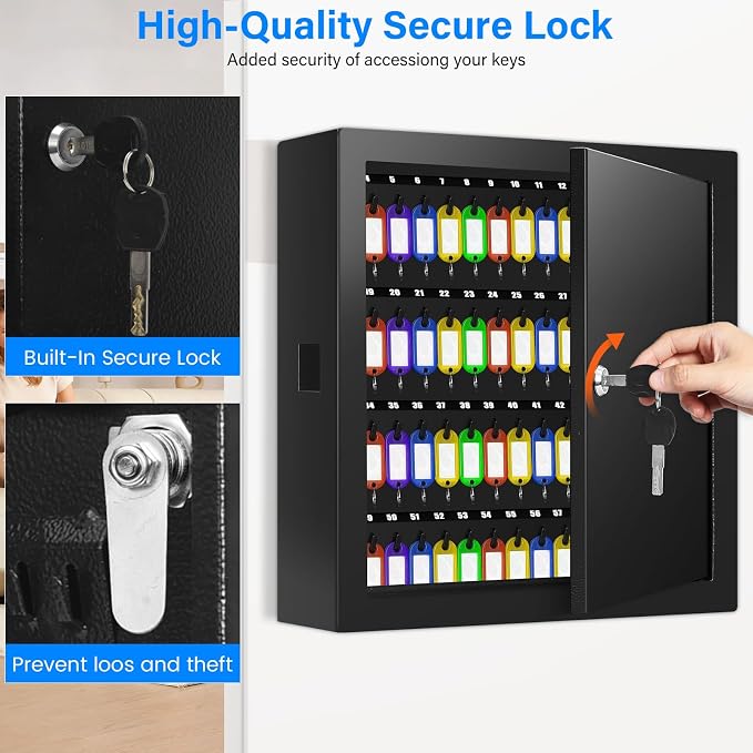 100 Keys Key Lock Box, Anti-Theft Key Cabinet - Image 7