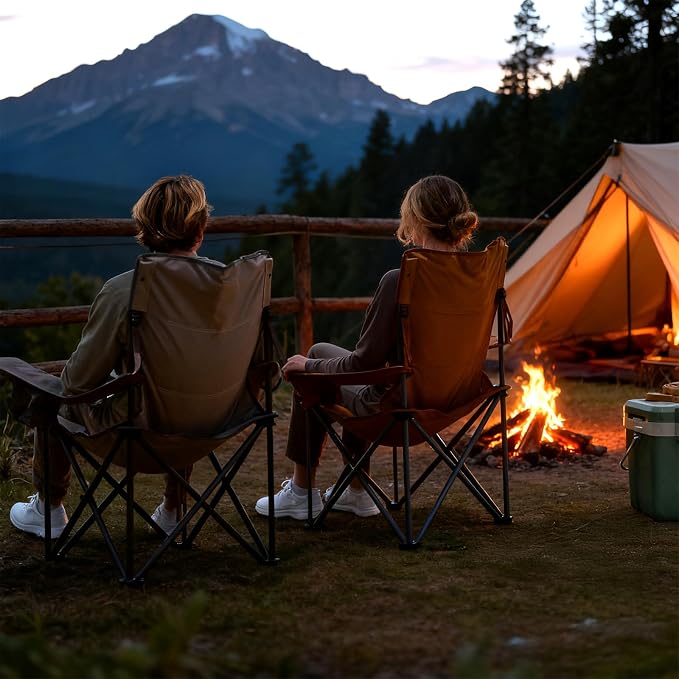 TIMBER RIDGE Oversized Folding Camping Chair - Image 2