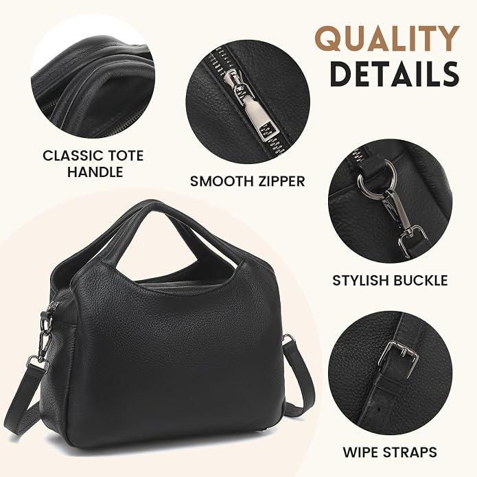 KOGTLA Genuine Leather Purses for Women, Crossbody Shoulder Bags - Image 4