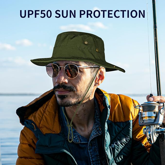 Sun Hats for Men Women Boonie Hat Foldable Fishing Hat UPF 50+ Bucket Hat for - Image 4