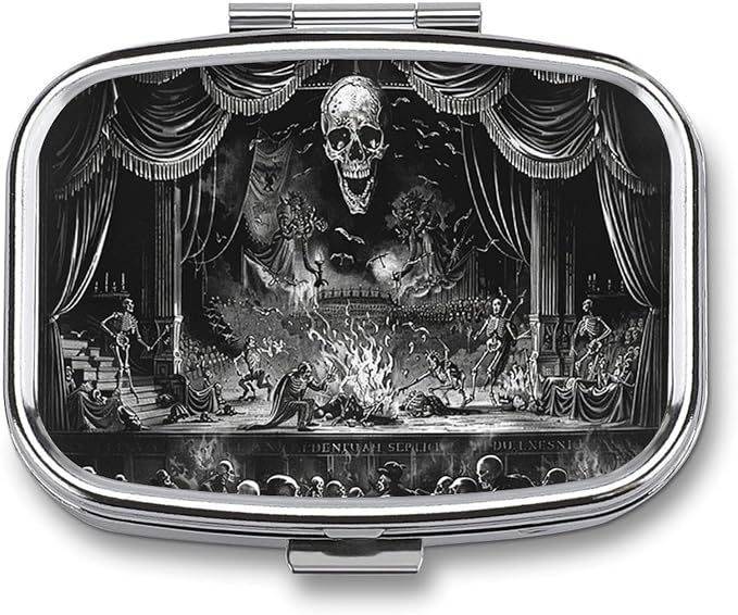 Metal 2 Compartment Pill Organizer Travel Friendly Portable Compact Pill Box by Choosetheproductsyoulike