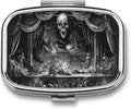 Metal 2 Compartment Pill Organizer Travel Friendly Portable Compact Pill Box by Choosetheproductsyoulike