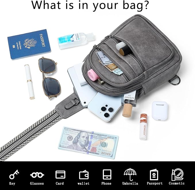 Sling Bag for Women Crossbody Bags Sling Purse Cross Body Backpack Vegan - Image 7