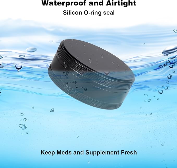 2 Compartment Metal Pill Box - Image 5