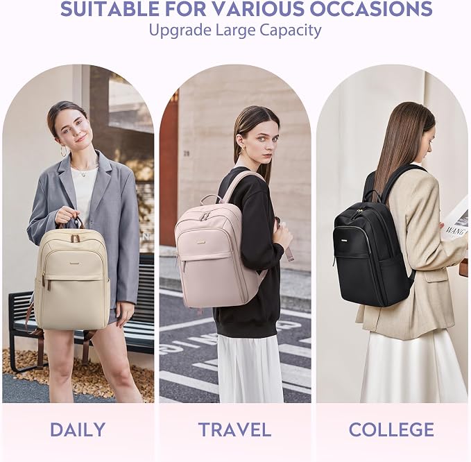 Hiking Travel Backpack for Women Casual Business Weekender Multilayer Laptop Bag - Image 6