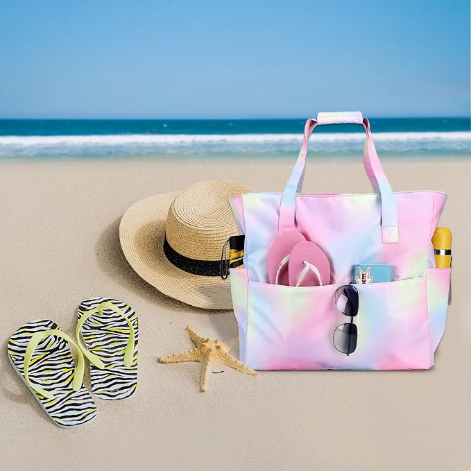 Beach Pool Bags Tote for Women Ladies Large Gym Tote Carry On Bag - Image 7