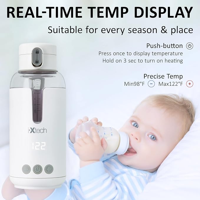 IXTECH Portable Water Warmer for Baby Formula, 8 oz., Electric Warming - Image 3