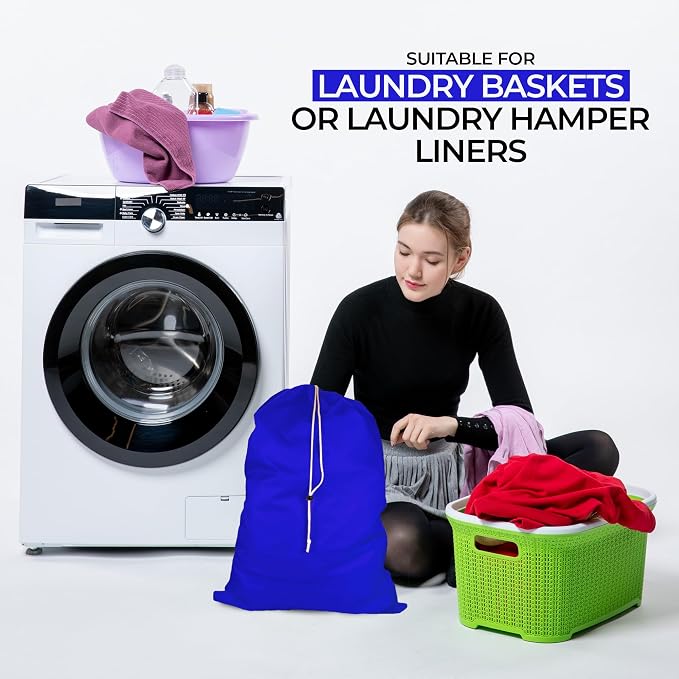 Laundry Bag with Locking Closure Drawstring – Extra Large Heavy Duty 100% Nylon - Image 3