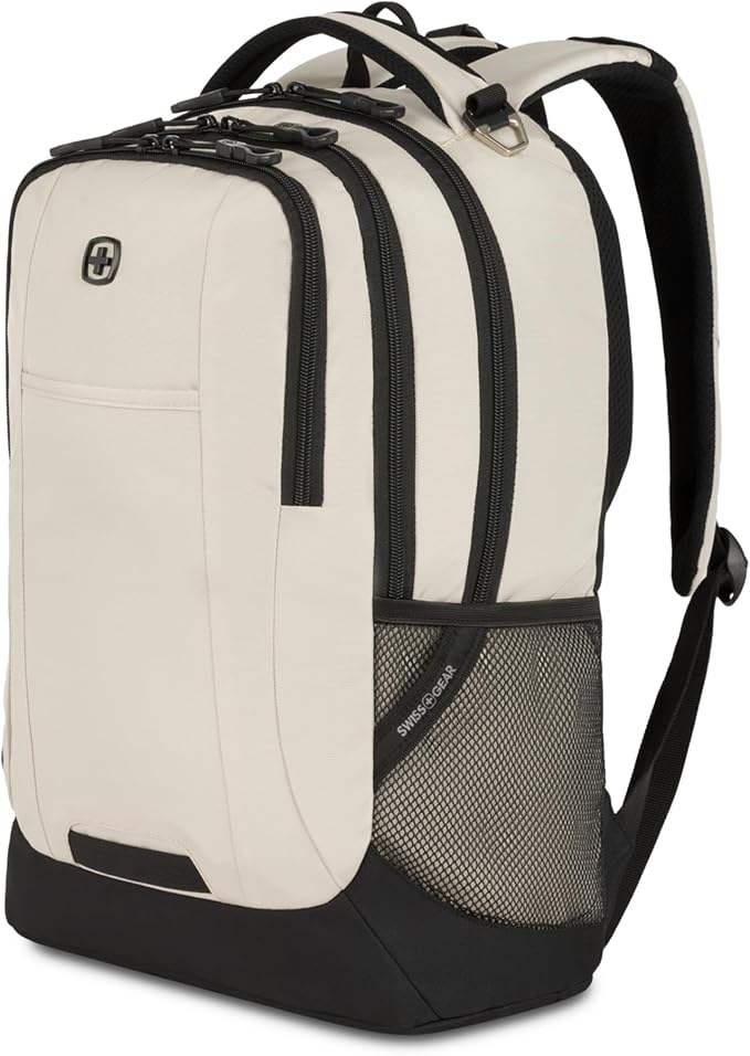 SwissGear Cecil 5505 Laptop Backpack, Cream/Black by SwissGear