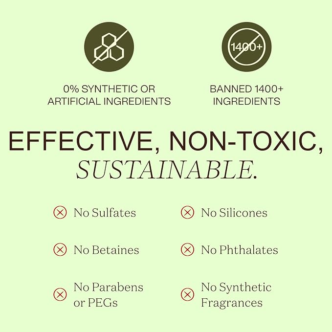 Non Toxic Vegan Shampoo with Organic Ingredients, Apple Cider Vinegar & Tea - Image 5