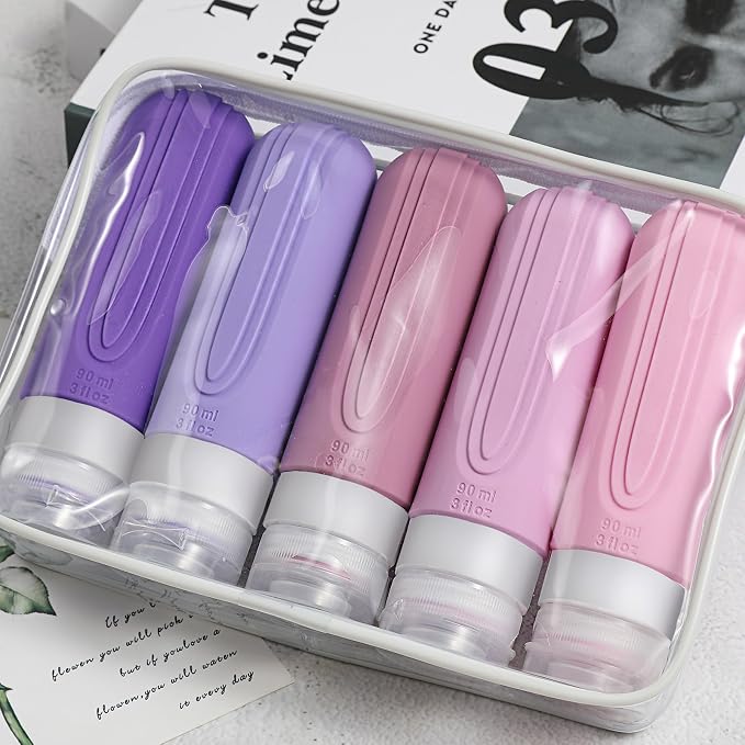 Travel Bottles for Toiletries, 5 Pack TSA Approved Travel Size Containers - Image 6