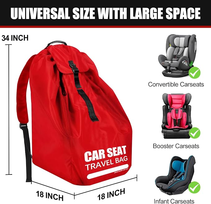 Car Seat Travel Bag for Airplane, Large Car Seat Bags for Air Travel - Image 2