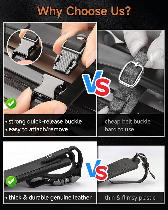 Premium Genuine Leather Luggage Tags - Image 3