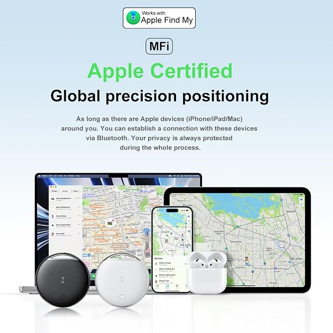 Air Tracker Tags-4 Pack, Smart Tag Work Compatible - Image 3