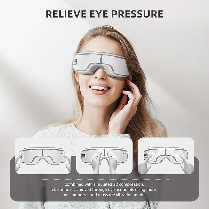 Eye Massager with Heat, Compression, Adjustable Sleep Mask Massage Holiday - Image 2