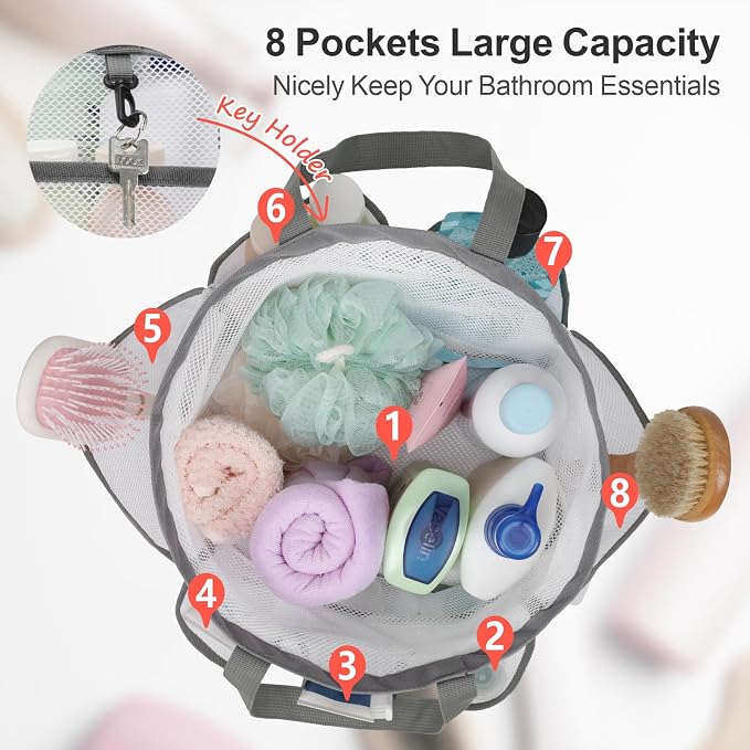 F-color Mesh Shower Caddy Portable - Image 2