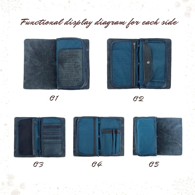 Genuine Leather Nomad Organizer Travel Wallet | Women's Wallet Clutch Passport - Image 4