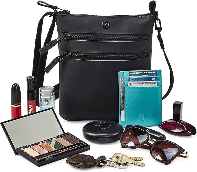 Crossbody Sling Bag for Women Small Real Leather Purse Vintage Travel Crossover - Image 6