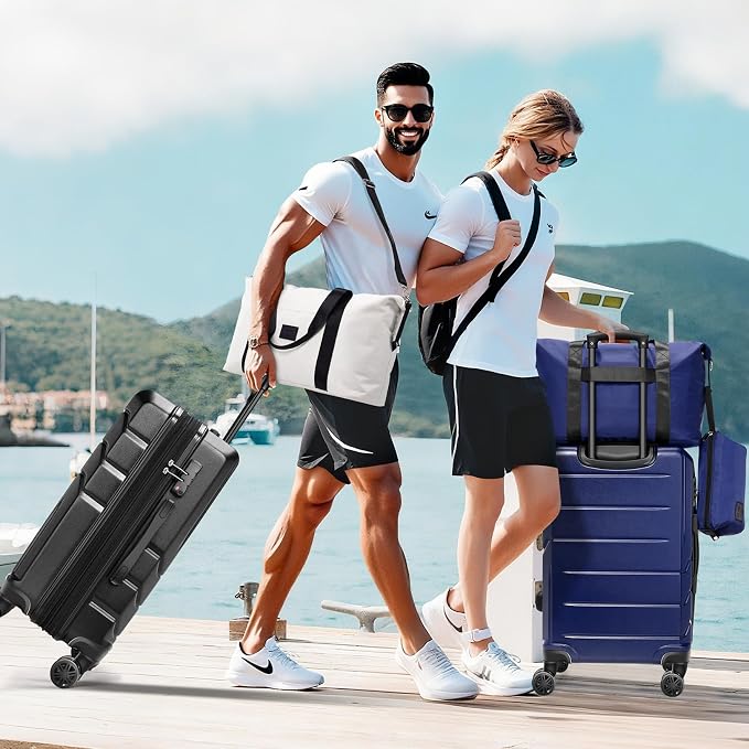 Hoteel Luggage Sets 5 Piece, ABS+PC Hard Shell Expandable Suitcases - Image 2