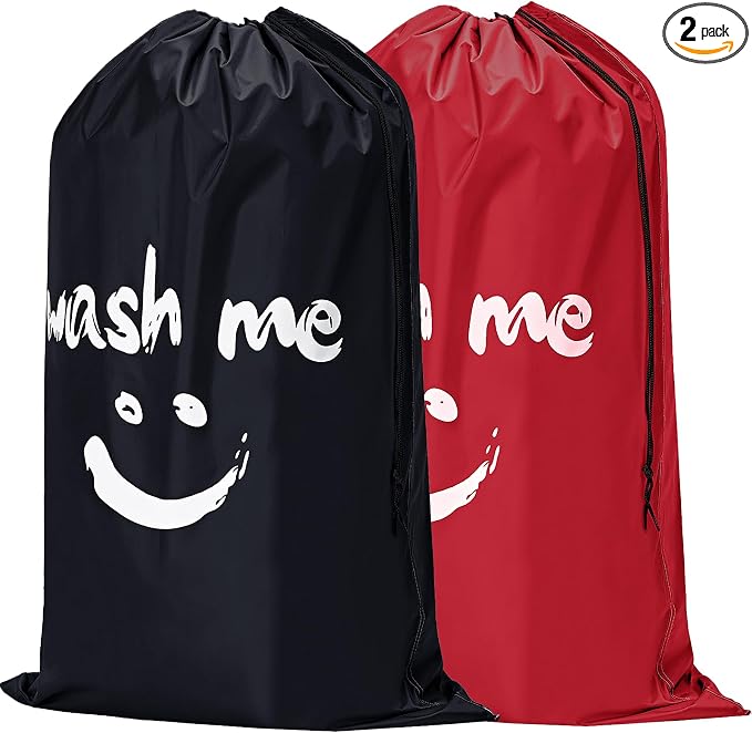 HOMEST 2 Pack XL Wash Me Travel Laundry Bag, Dirty Garments Organizer, Large by HOMEST
