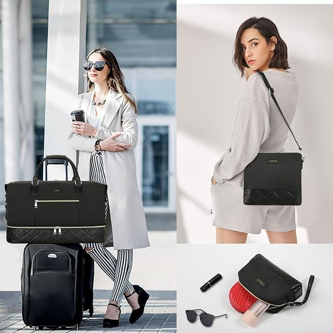 Weekender Bag for Women, Travel Duffel Bag Carry On Overnight Bag - Image 7