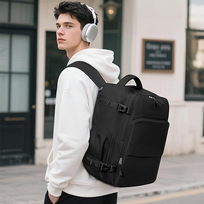 Travel Backpack for Men Women, Personal Item Travel Bag - Image 2