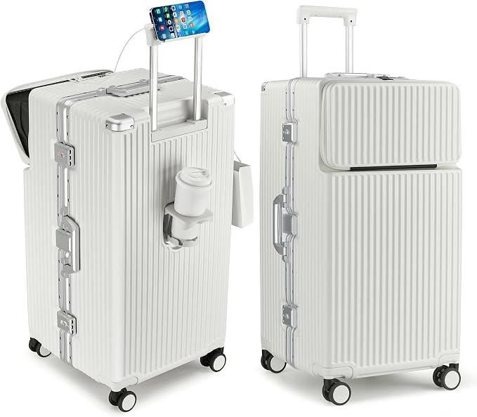 feilario 30in Super Large Captain Aluminum Frame Hardside Spinner Wheels Luggage by feilario