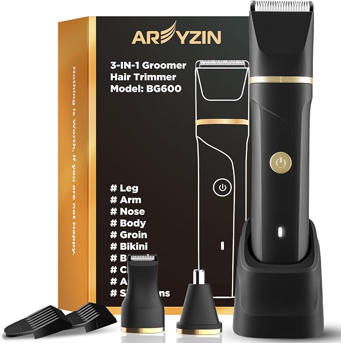AREYZIN Body Hair Trimmer Men: Manscape 3 in 1 Electric Razor, Hair Trimmer by AREYZIN