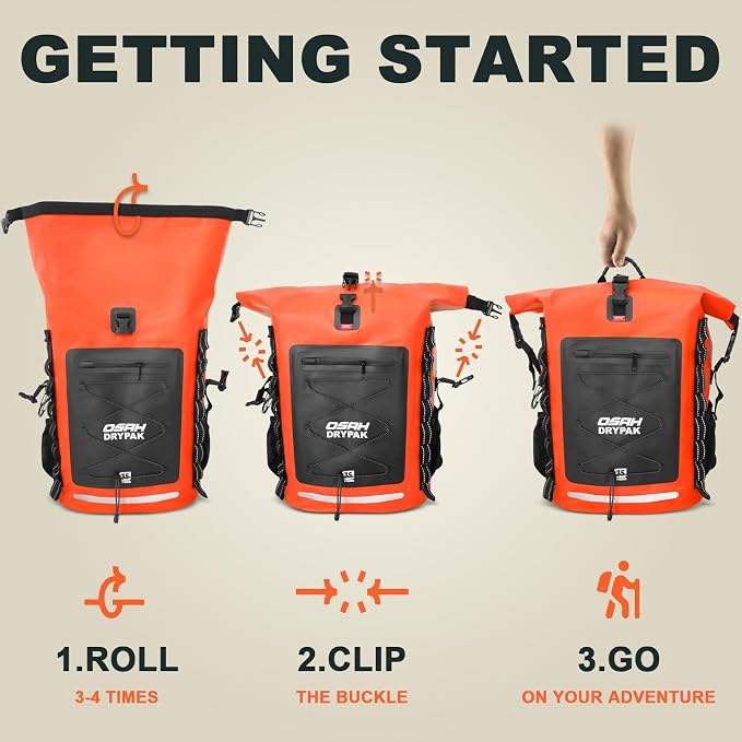 Waterproof Backpack Dry Bag 35L/55L/85L – Heavy Duty Roll-Top Hiking Backpack - Image 6
