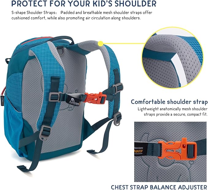 MOUNTAINTOP 8L Kids Backpack, Toddler Backpack Travel Daypack - Image 8