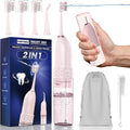Portable Water flosser with Electric Toothbrush, 2 in 1 Teeth Cleaning Kit by UNINGOPI