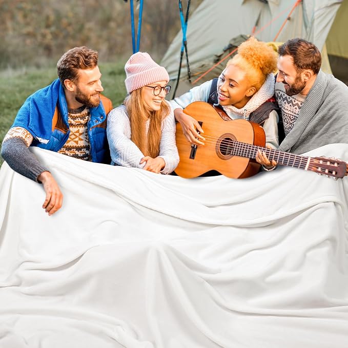 PHF Oversized King Fleece Blanket 120"x120", No Shed No Pilling Big Soft Blanket - Image 3