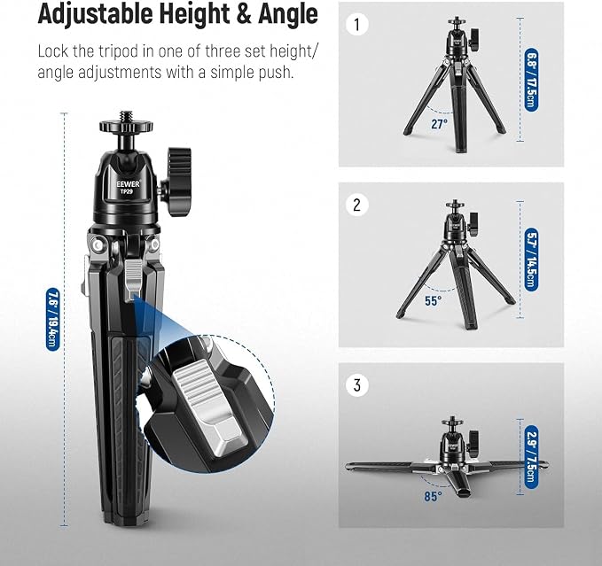 NEEWER Mini Metal Table Tripod - Image 5