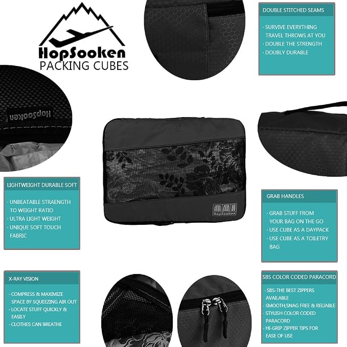 5 Set Packing Cubes for Travel Large Suitcase Luggage Organizer Bags Travel - Image 5