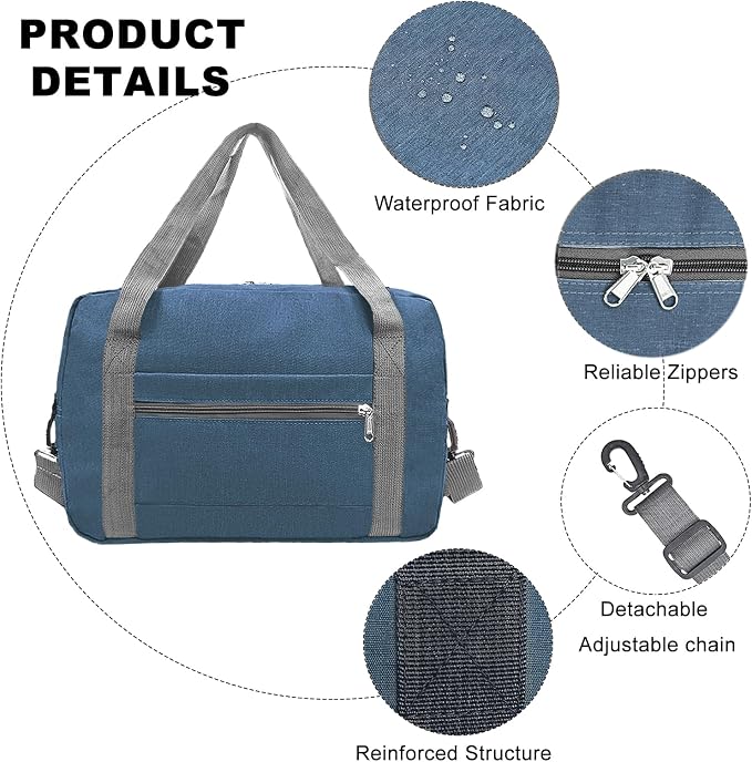 Foldable Carry on Luggage Bag 22x14x9 Personal Item Bag - Image 4