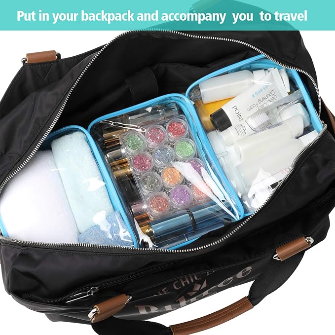 PACKISM Clear Cosmetic Bag, TSA Approved Clear Makeup Bag Travel Toiletry Bag - Image 7